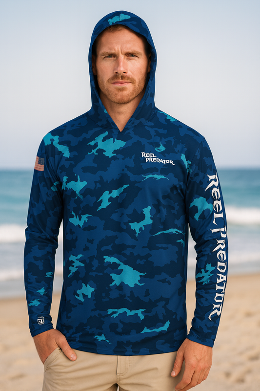 Reel Predator® Premium Made in the USA Performance Fishing Hoodie – SPF 50+